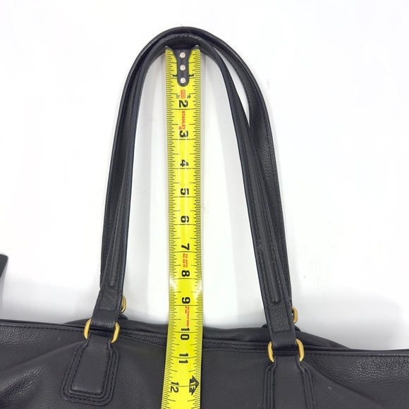 Fossil Julia Tote Black Leather Large Shoulder Bag Carryall Purse Pebbled - Picture 16 of 16